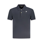 Blue Cotton Men Polo
