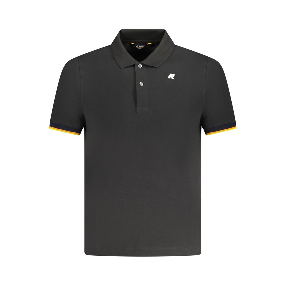 Black Cotton Men's Polo