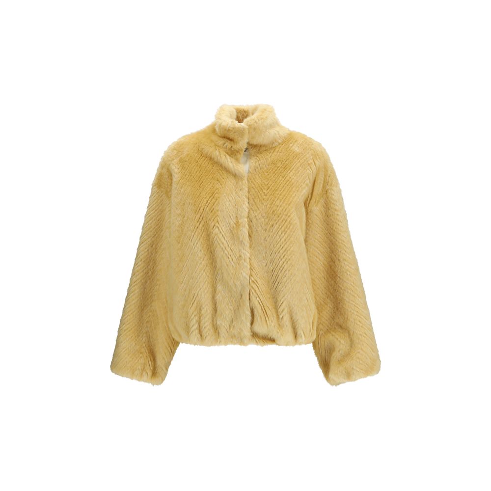 Gold Modacrylic Bomber