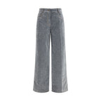 Gray Cotton Jeans Denim
