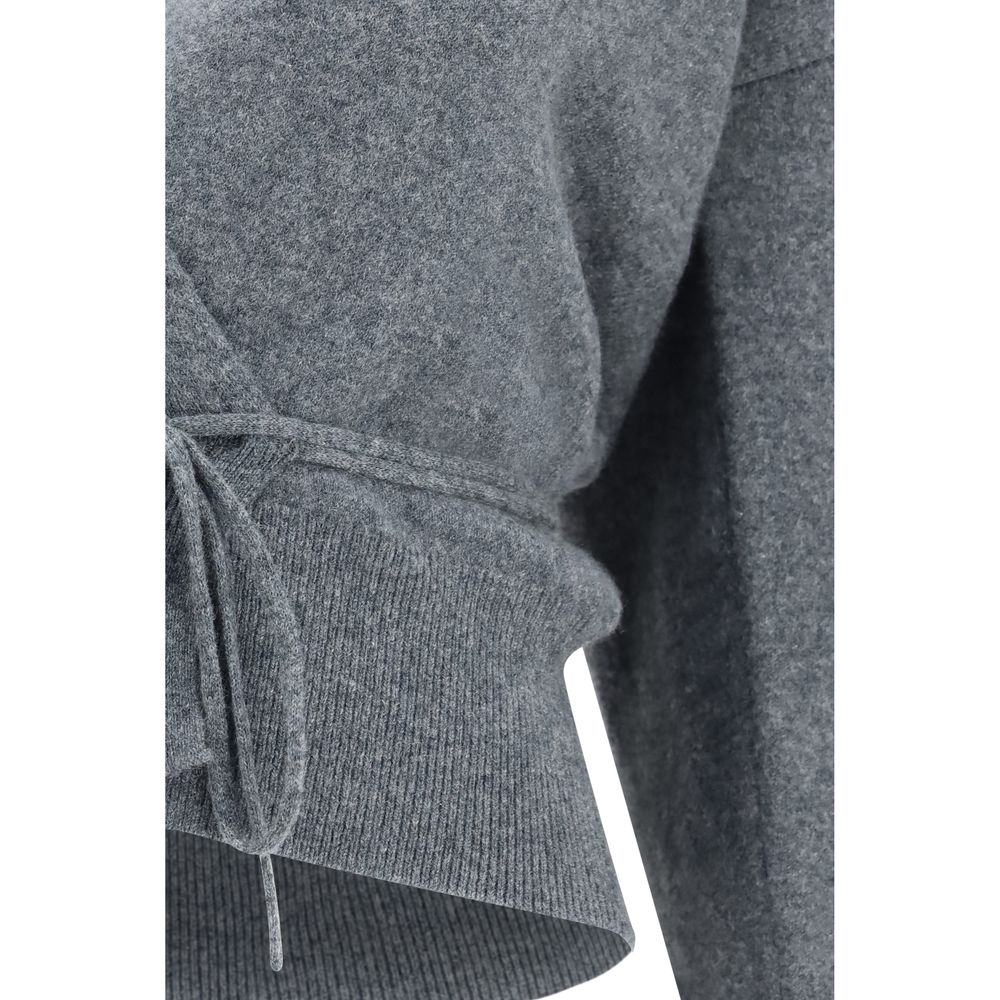 Gray Cashmere Cardigan