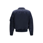 Blue Nylon Bomber