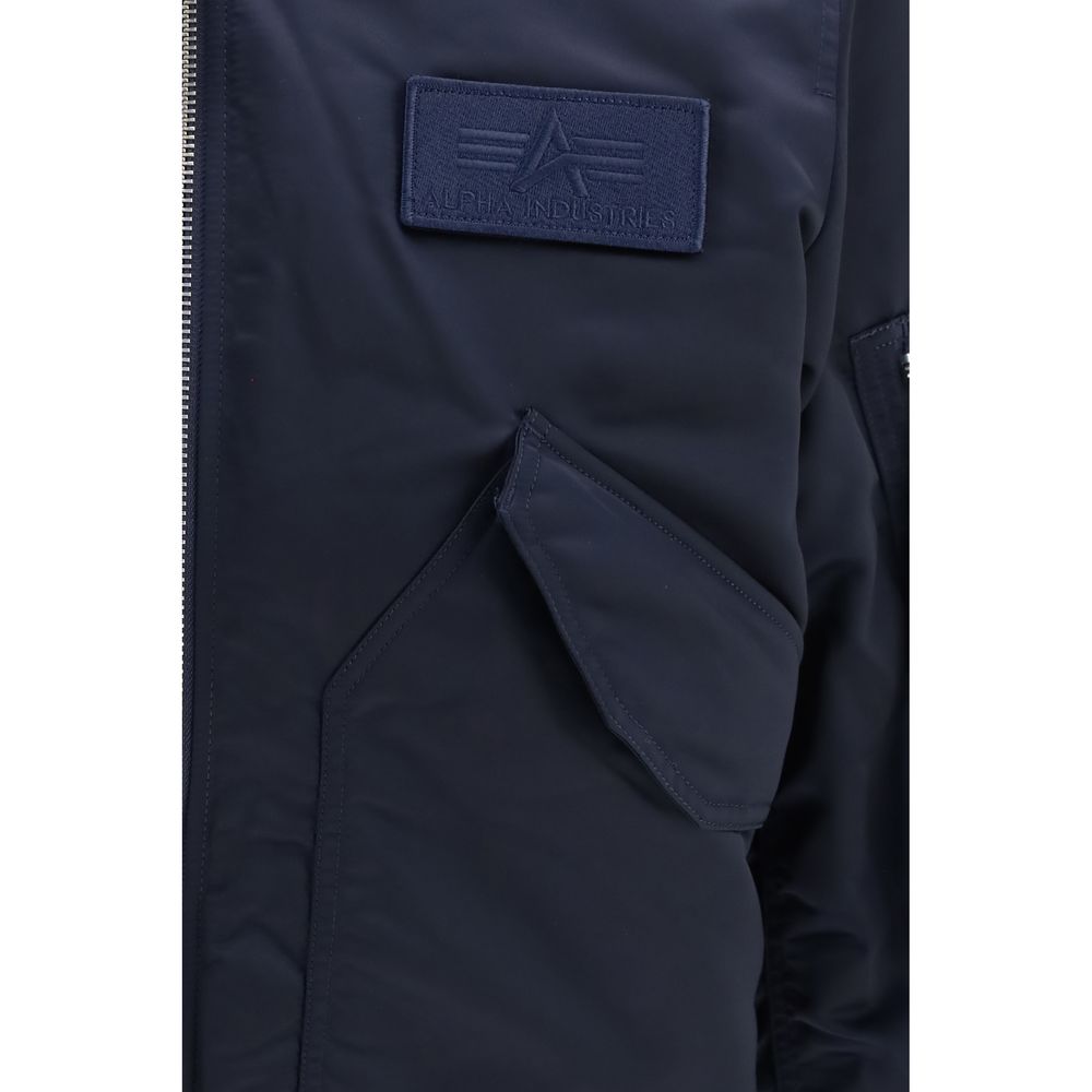 Blue Nylon Bomber
