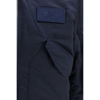 Blue Nylon Bomber