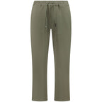 Green Cotton Men Trouser