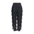Black Silk Casual Pants