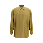 Beige Silk Dress Shirt
