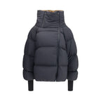 Black Polyamide Full-Length Jacket