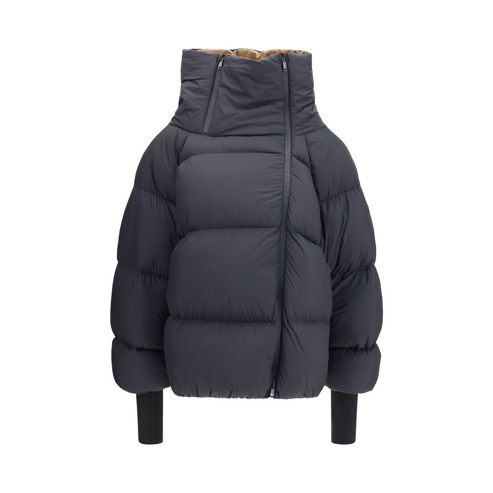 Black Polyamide Full-Length Jacket
