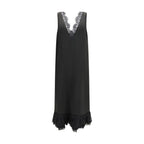 Black Acetate Casual Dress