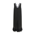 Black Acetate Casual Dress