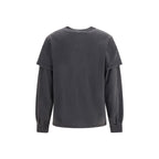 Gray Cotton Long Sleeve T-Shirt