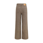 Brown Cotton Relaxed Fit Jeans