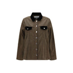 Brown Cotton Denim Jacket