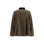 Brown Cotton Denim Jacket