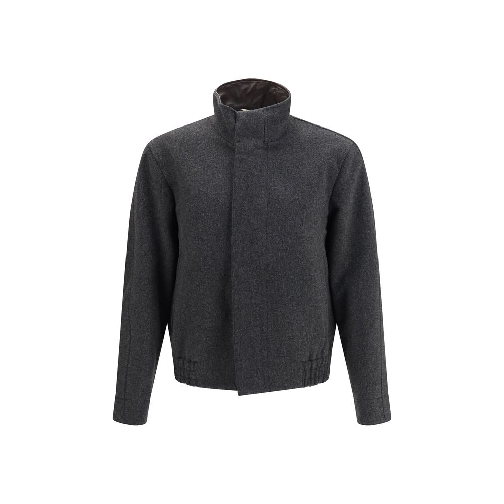 Gray Wool Oves Aries Bomber
