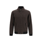 Brown Viscose Biker Jacket