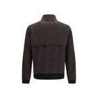 Brown Viscose Biker Jacket