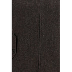 Brown Viscose Biker Jacket