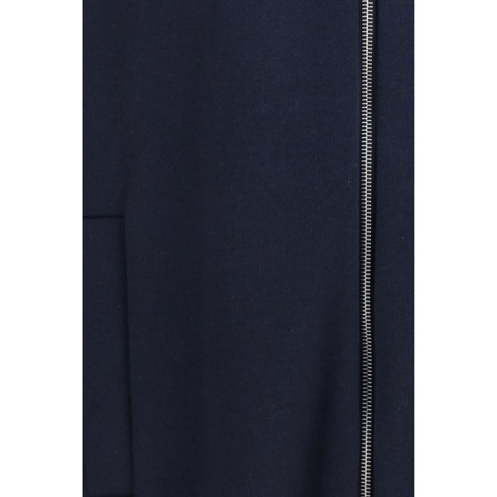 Blue Silk Full-Length Jacket