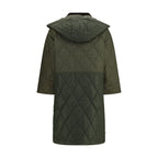 Bicolor Polyester Full-Length Jacket