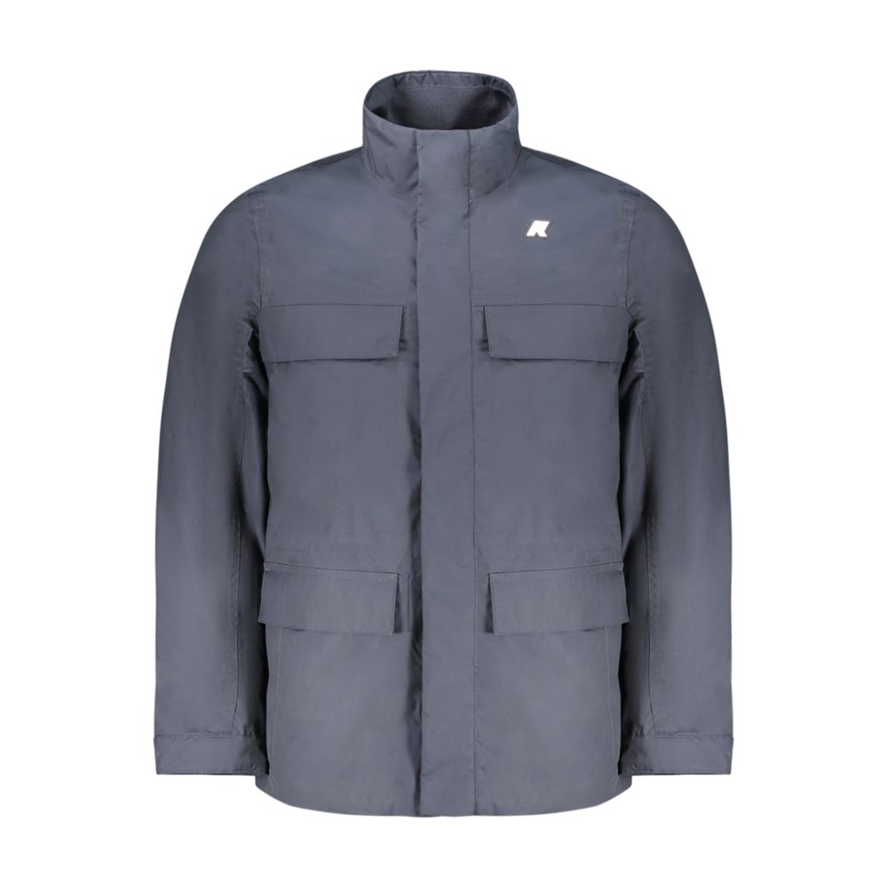 Blue Polyester Men's Jacket