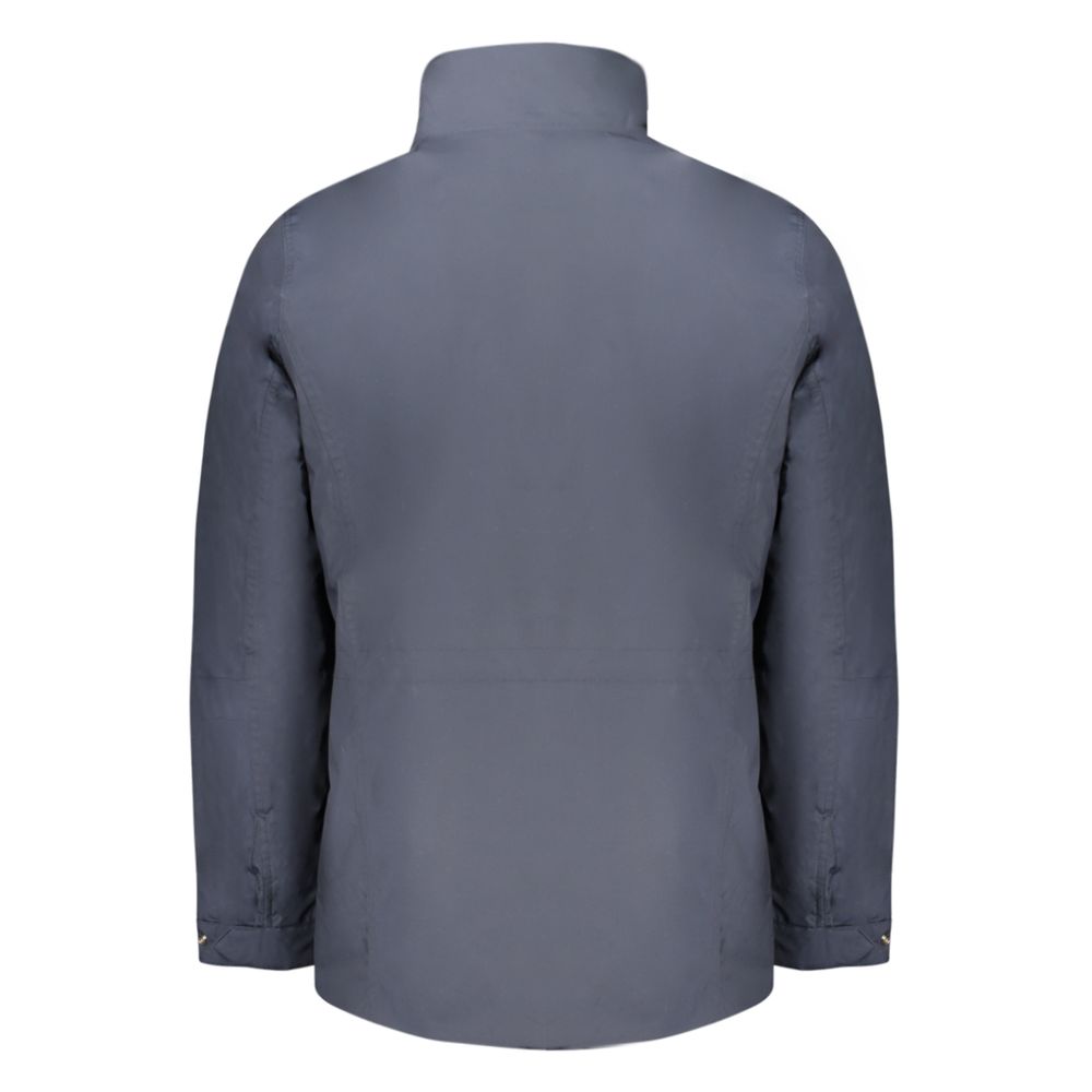 Blue Polyester Men's Jacket