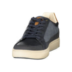 Blue Polyester Athletic Sneakers