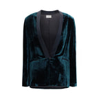 Bicolor Viscose Full-Length Jacket