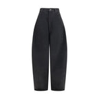Black Cotton Casual Pants