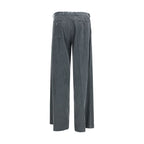 Gray Cotton Casual Pants
