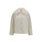 White Wool Oves Aries Full-Length Jacket