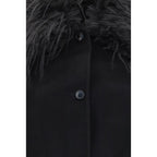 Black Wool Oves Aries Full-Length Jacket