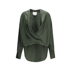 Bicolor Silk Blouse