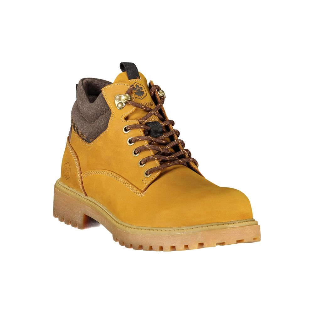 Yellow Leather Mens Sneaker