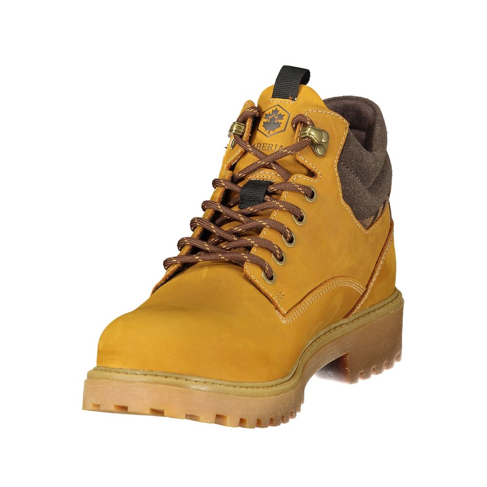Yellow Leather Mens Sneaker