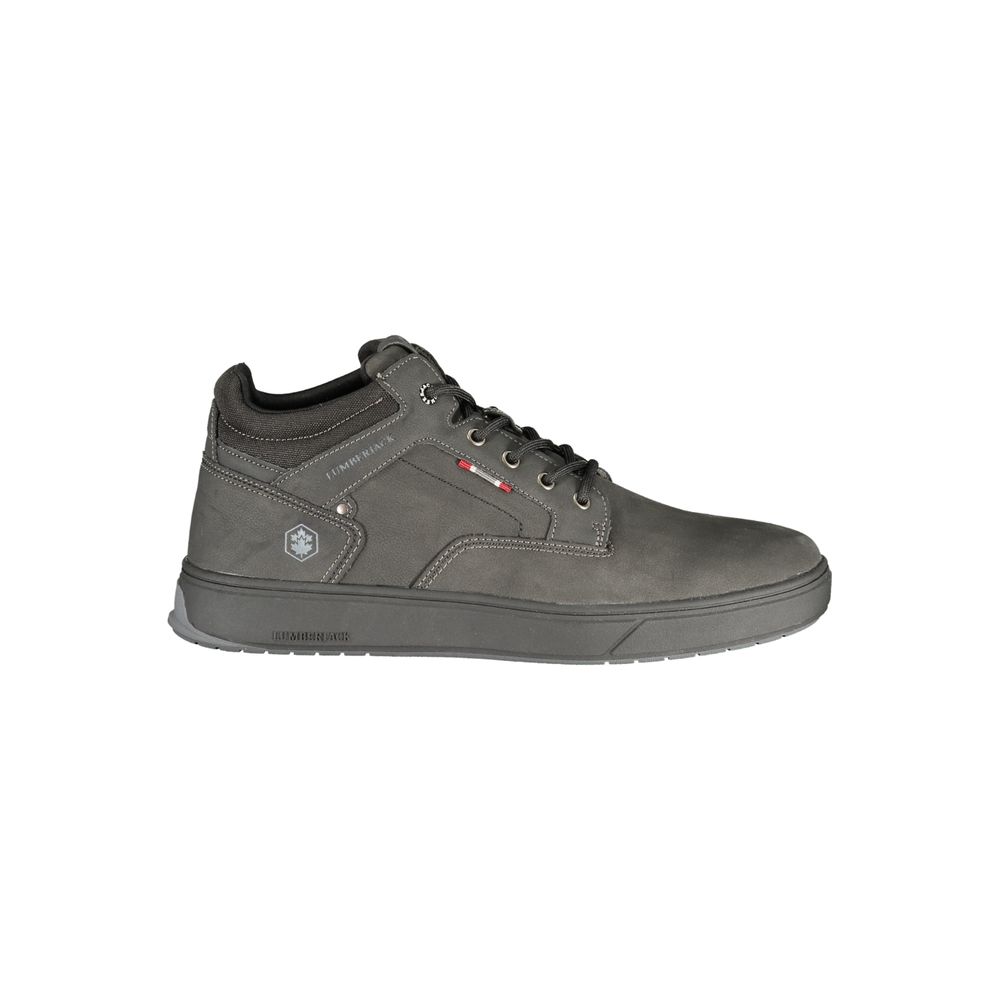 Black Polyurethane Men's Sneaker