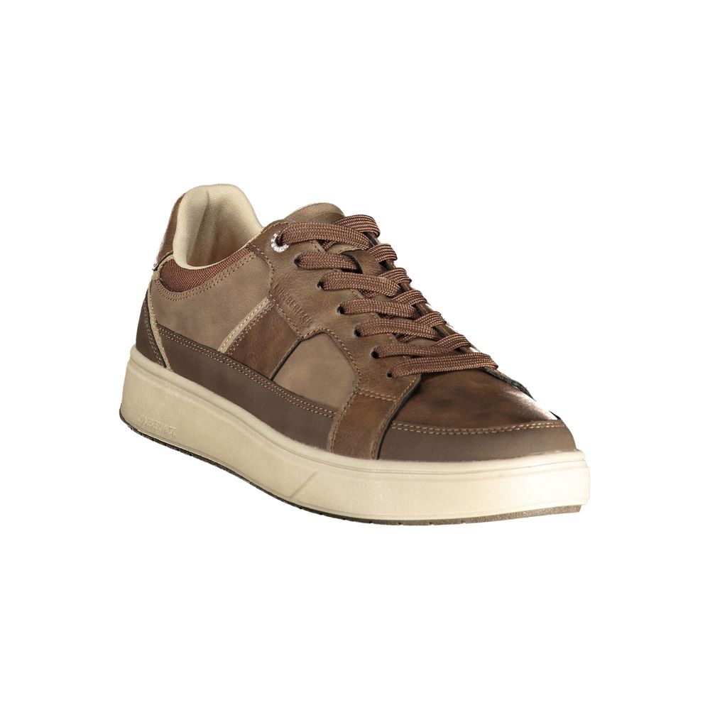 Brown Polyester Mens Sneaker