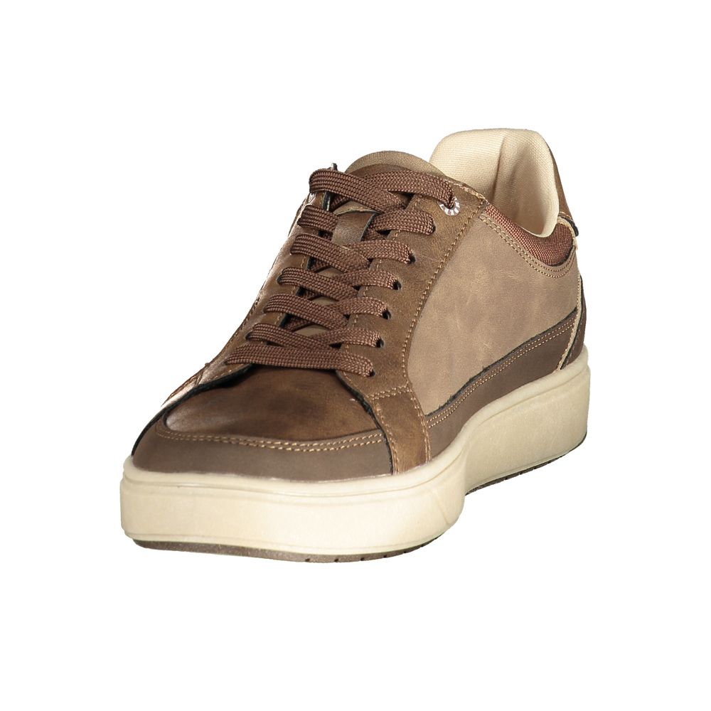 Brown Polyester Mens Sneaker