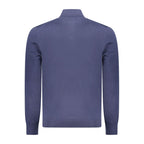 Blue Cotton Men Sweater