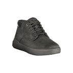 Black Polyester Mens Sneaker