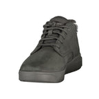 Black Polyester Mens Sneaker
