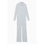 Gray Polyester Jumpsuit