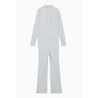 Gray Polyester Jumpsuit