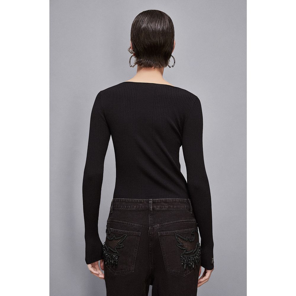 Black Viscose Sweatshirt