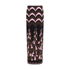 Multicolor Polyamide Long Skirt