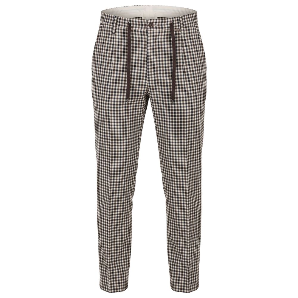 Blue Cotton Men Pants