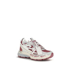 White Fabric Athletic Sneakers