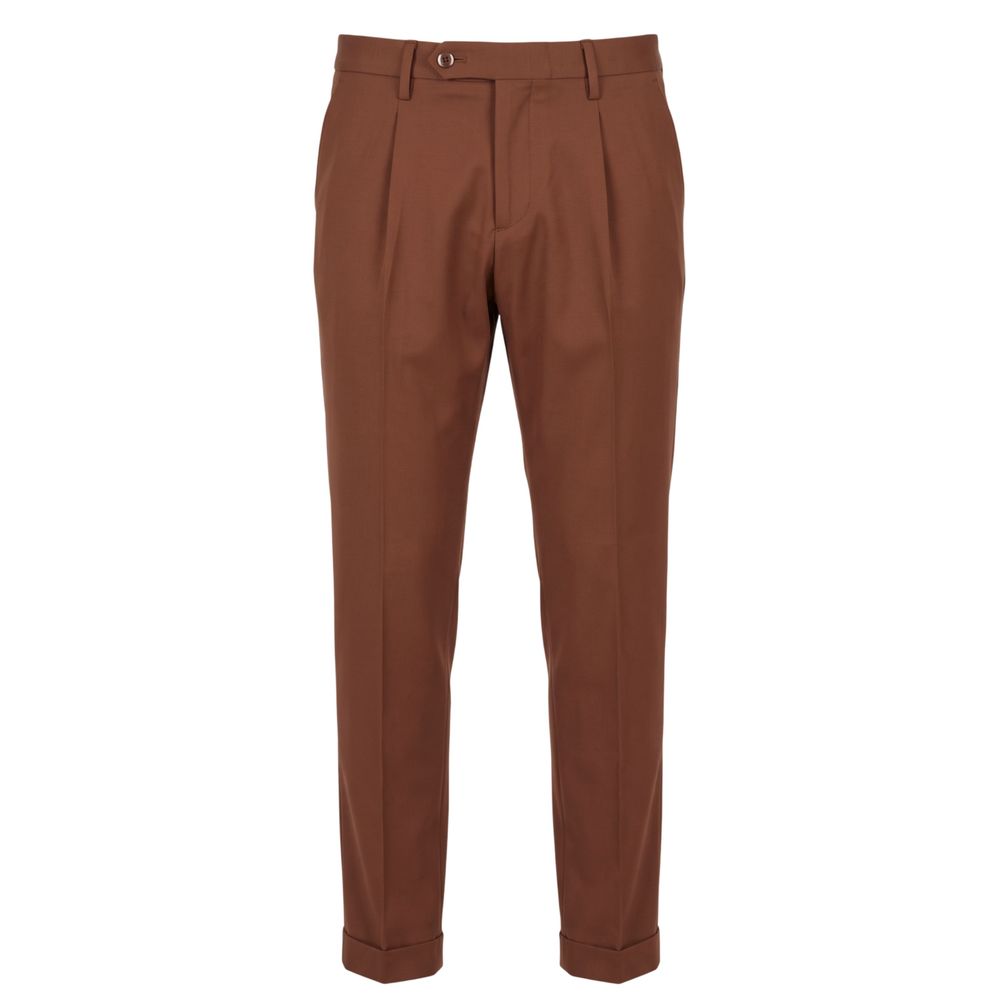 Brown Viscose Men's Pant