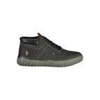 Black Polyurethane Men's Sneaker